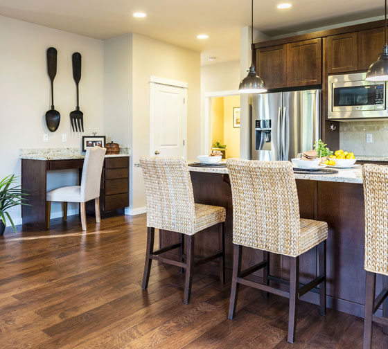 Kitchen of a home ready for an Open House